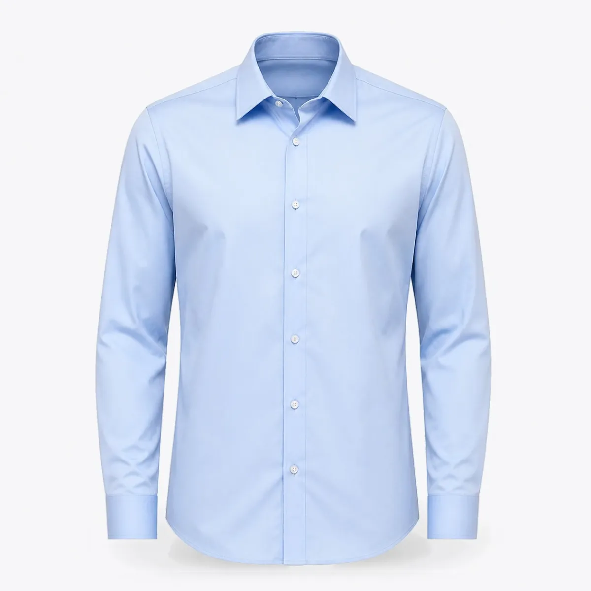 Camisa Social Homem Azul Claro de Manga Comprida
